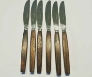 Knive i rustfrit skål med træskaft - varenr. 2602